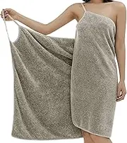 Wearable Shower Towel - Soft Sling Dress Absorbent Bathrobe for Women,Fast Drying Body Wrap Bathing Accessories for Women, Wife, Daughter, Girlfriend Lxury