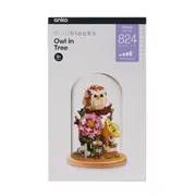 824 Piece Mini Blocks Flower Series: Owl in Tree