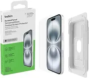 Belkin ScreenForce TemperedGlass Treated Screen Protector for iPhone 15 and 14 Pro - Slim & Scratch-Resistant - Includes Easy Align Tray for Bubble Free Application