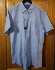 IZOD Shirt Mens XL Chambray Blue Button Up NWT $60