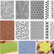 Embossing Folders Clay Stamps for Polymer Clay Earrings Making Embossing Tool...
