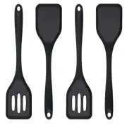 Silicone Spatula Turner Set of 4 Silicone Spatula Set for Kitchen Use Small S...
