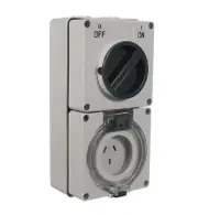 NLS 66CV310F - 3 Pin Flat 10Amp Switched Socket Outlet IP66 - 30489