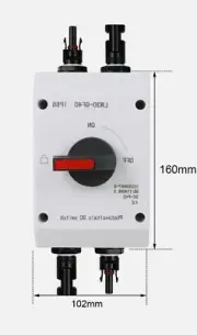 PV Disconnect Box DC Circuit Breaker 32A Solar-Isolator Switch IP66 (20 per box)
