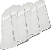 Zerodeko 3Pcs Protective Garment Cover Transparent Clothing Storage Bags for Wardrobe Dustproof Moisture for Sweaters Shirts Dresses and Suits Grey