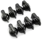 Longdex Chicken Head Knob 8Pcs Black Vintage Guitar Amplifier Potentio