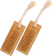 HONITANO 2Pcs Multi Functional Nail Cleaners Portable Double Sided Fingernail Brushes with Durable Handle for Nail Cleaning and Grooming the Go