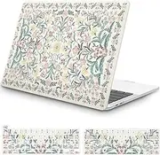 iCasso for MacBook Pro 13 inch Case M2 2025, 2024-2016 A2338 M1 A2251 A2289 A2159 A1989 A1708 A1706, Slim Anti-Scratch Protective Plastic Hard Shell Case+Keyboard Cover for Mac Pro 13''-Pink Floral