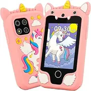 Kids Smart Phone for Girls, Dual Camera Unicorn Kids Phone Toy with Games, Music Player, Toddler Cell Phone Kids Learning Play Toy for 3-12 Years Old Boys Girls, Christmas Birthday