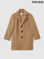 Reiss Camel Gable 13-14 yrs Single Breasted Overcoat (C51685) | $240