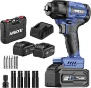 Cordless Impact Wrench 1/2 Inch, 405Ft-Lbs (550N.M) Power Impact Drill Set/Tools