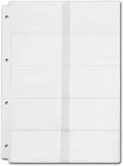 4 Pack A4 4 Holes Binder Name Card Holder Plastic Business Card Organizer Binder Coupon Holder Waterproof 4 Holes Card Holder for Personal Organiser (Name Card Holder, A4)