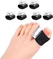 YUXIANLB 6PCS Gel Toe Separators for Overlapping Toes, Single Ring Gel Toe Spacers, Big Toe Spacers,Toe Cap for Hallux Valgus,Overlapping Toe Alignment Relief, Restore Toes to Their Original Shape