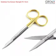 Medical Scissor Tissue Cutting Micro Shear Goldman Fox Scissors TC Striaght 12cm