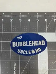 Uncle Ho Hey Bubble Head Sticker Decal Oval Promo 4x2.5
