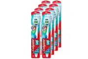 8PK Colgate 360 Clean Soft Bristles Toothbrush w Cheek Tongue Cleaner Assorted
