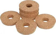 Toddmomy 6Pcs Ventilated Cork Lids for Hydroponic Glass Planters Plant Cork Caps with Center Hole for Terrarium for Home and Office Decor