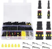 DIANN Waterproof Car Electrical Connector Terminals 352pcs Automotive Electrical Wire Connector Plug Kit 1/2/3/4 Pin Connectors Male and Female