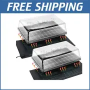 Durable Seed Propagation Kit with 60 Cells, Heat Mats, and Adjustable Domes