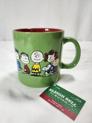 2014 Peanuts Snoopy Charlie Brown & The Gang Merry Christmas Lg 20 oz Mug Cup