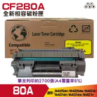 在飛比找蝦皮購物優惠-for 80A CF280A 全新兼容碳粉匣 適用M425d