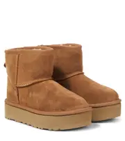 [UGG Kids] UGG Kids Classic Mini Platform suede boots UK 4 brown