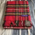 Prince of Scots Tartan Tweed Fluffy Throw Blanket Pure Wool Made in British Isle
