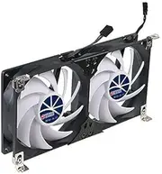 TITAN- 12V DC 120mm Double Rack Mount Cooling Fan for Caravan RV fridge Vent and Ventilation Grille -TTC-SC22 (90mm)