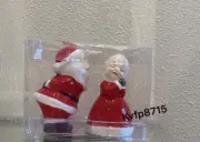 Christmas Santa With Ms Claus Salt And Pepper Shakers Collectibles Decor Cute