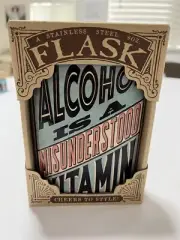 Alcohol Is A Misunderstood Vitamin A Stainless Steel 8 oz Flask