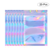 20x Holographic Rainbow Laser Foil Heat Seal Zip Lock Pouch Packaging BDO