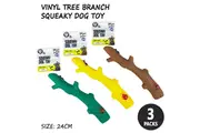 3x Squeaky Wood Stick Pet Play Toys Dog Puppy Squeaker Interactive Chew Training