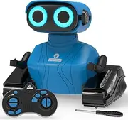 REMOKING Robot Toys for Boys,Remote Control Robotics with LED Eyes & Flexible Arms,Dance & Sounds,Toys for 3-8 Year Old Kids,Children Educational Birthday Gifts (Blue)