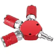 3 Way Air Manifold Air Hose Splitter 1/4 inch Quick Connect Air Tool Durable