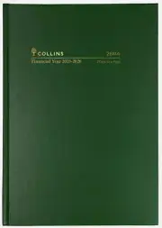 2025 2026 Financial Year Diary◉Collins A5◉2 Days to a Page 2DTP◉28M4.P40◉Green