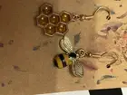 NEW BUMBLE BEE HONEYCOMB EARRINGS