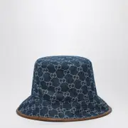 [GUCCI] Bucket hat in denim GG M Blue