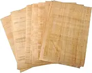 Egyptian Papyrus Blank Paper Set of 50 Sheets for Art Projects Scrapbooking Album Refill Scrolls and Teaching Ancient Hieroglyphic History 8x12in (20x30cm)