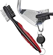Golf Club Brush Groove Cleaner - Double-Sided Portable Golf Brush | Lightweight Club Accessories for Men Women Caddy Use Course Travel Outdoor Sports