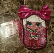 LOL SURPRISE DOLL BORN TO ROCK CLIP ON ZIP CLOSE 6" MINI BACKPACK PURSE BAG