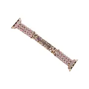 Nevenka Apple Watch Strap Pearl Diamond for iWatch Ultra Series 8 SE 7 6 5 4 3 2 1-Pink