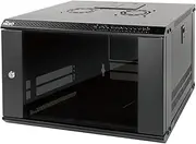 Tecmojo 6RU Wall Mount Network Cabinet, Data Server Rack Enclosure with Lockable Glass Door and Side Panels, 50 kg /110 lbs Max Loading, for 19 inches Equipment 11110201