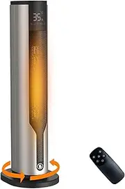 23.6"Tower Space Heater with Adjustable Thermostat,Remote Control & 12H Timer, Tip-Over Switch & Overheating Protection, 1900W, 3 Mode, 12H Timer,PTC Ceramic Rapid Heat for Office Home (AU plug)
