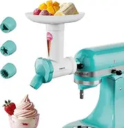 Tmbeg Dairy Free Ice Cream Maker Attachment for KitchenAid Stand Mixer, Frozen Yogurt and Sorbet Maker, Soft Serve Dessert Machine, Dishwasher Safe Kitchen aid Ice Cream Attachment