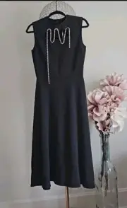 CHRISTOPHER KANE Squiggle Cupchain Crepe Dress Size US 4 NWT