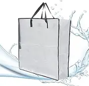 Clear Storage Bags With Zipper - Waterproof Moving Bag With Handle And Zipper | Dust-proof Christmas Tree Sack Space-Saving Storage Container for Home Moving Use