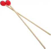 CVUTOVO 1Pair Marimba Mallet Wood Handle Wrapped Percussion Hammer for Marimba Xylophone Other Instruments Weight Balanced Design Stylish Performance Accessory