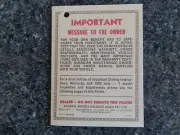 HOLDEN HQ WARRANTY SWING TAG