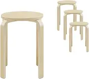 Set of 4 Matt Blatt Aalto Low Stools Replica (Natural) - MBALTLWSTNC
