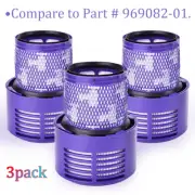 3-Pack V10 Filter Replacement Parts for Dyson Wireless Vacuum Filters 969082-01